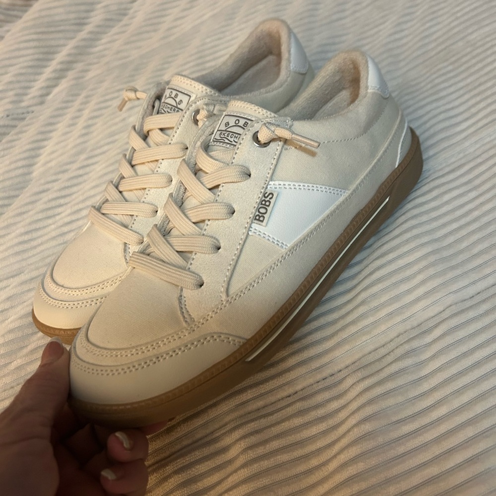 BOBS from Skechers Beige and White Sneakers
